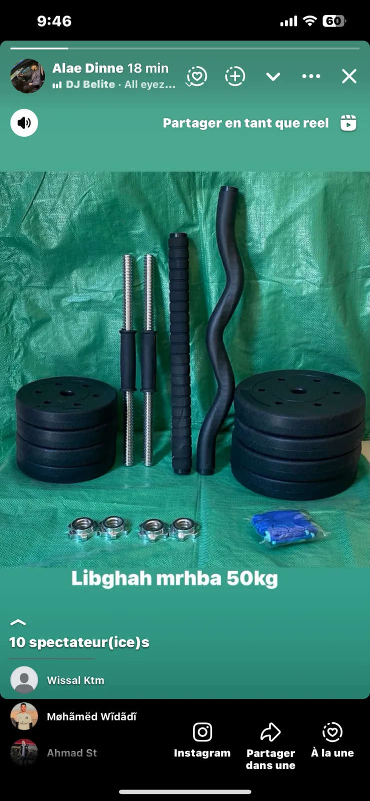 Photo 1 de 🏋️ Set de musculation complet à vendre à Taza ✅ 50 KG de disques • 6 × 5 KG • 4 × 3 KG • 4 × 2 KG5